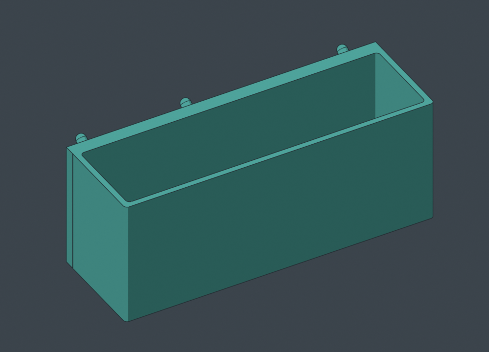 Wide utility bin front