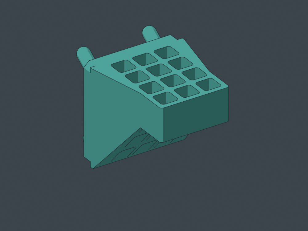 12 square seats, actual CAD render