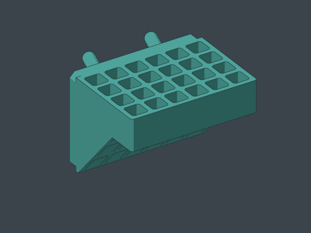 24 square seats, actual CAD render