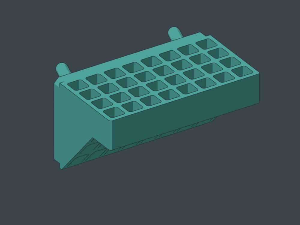 32 square seats, actual CAD render