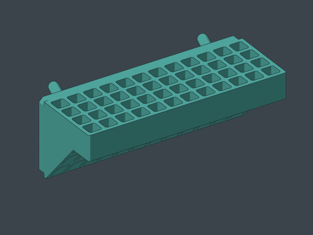 48 square seats, actual CAD render