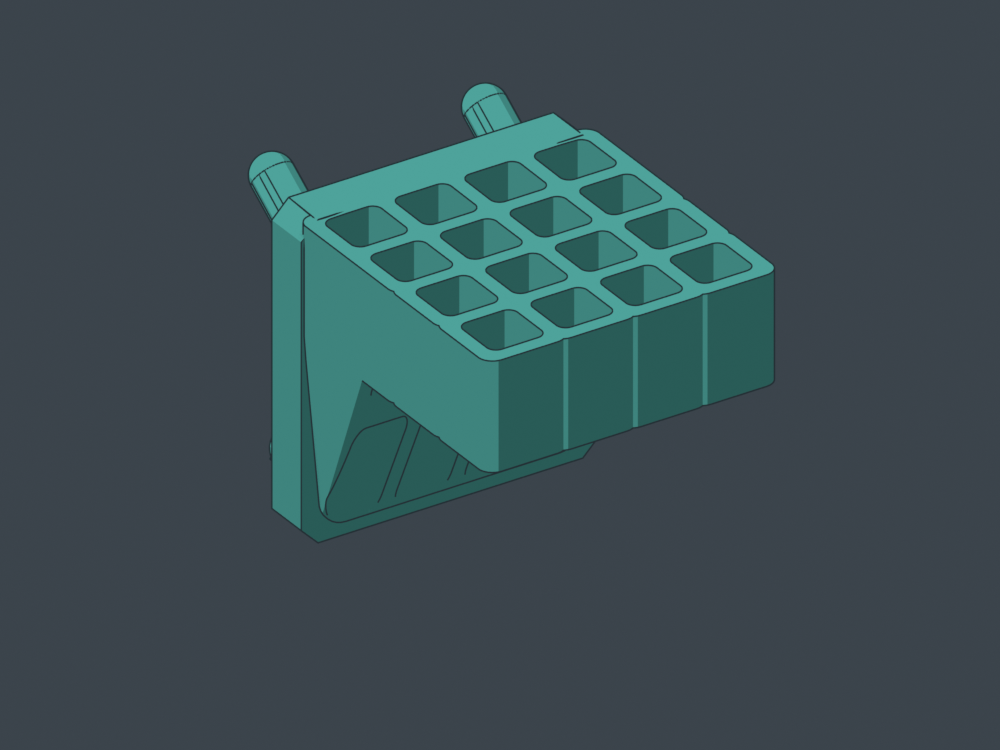 16 square seats, actual CAD render